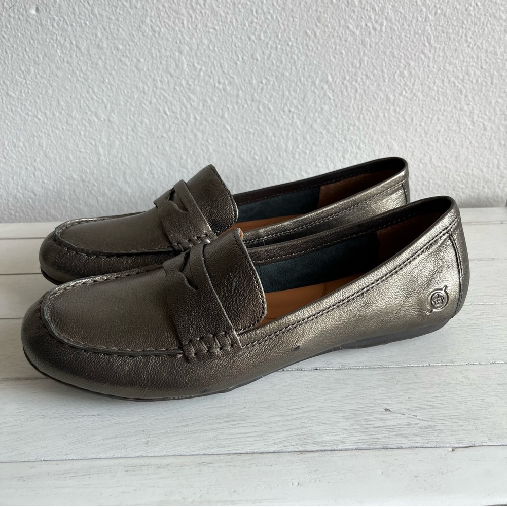 Born Dinah Leather Penny Driving Loafers Flats Shoes